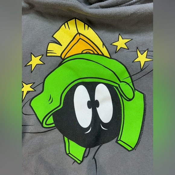 Looney Tunes Gray Hoodie with Marvin The Martian - Picture 6 of 6